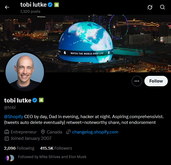 Tobius Lutke