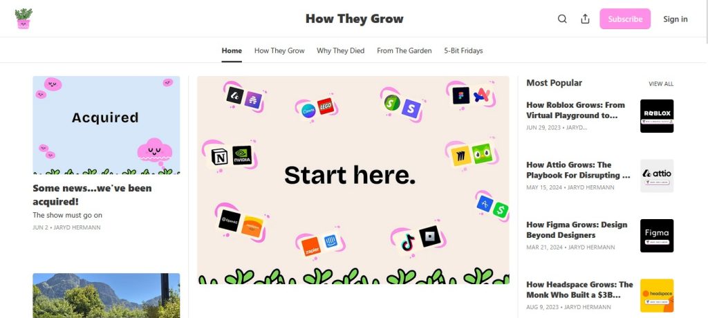 How They Grow Newsletter