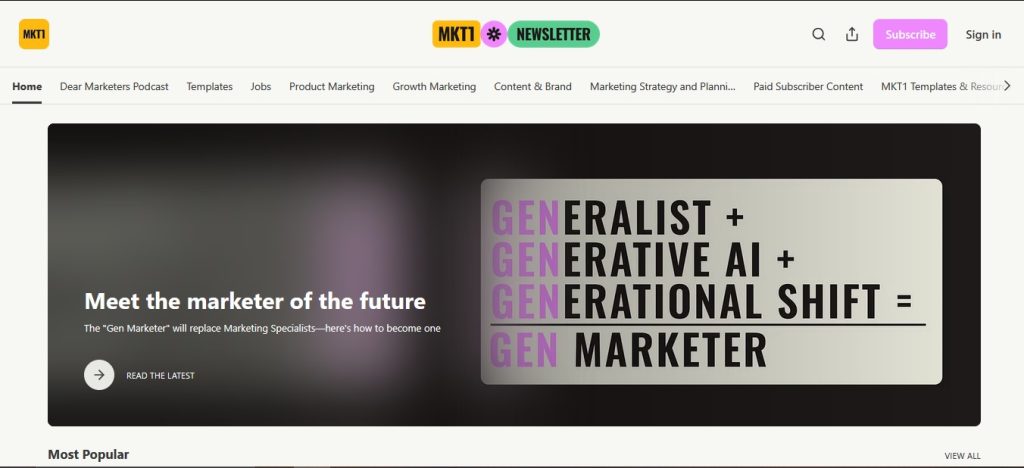 MKT1 Newsletter
