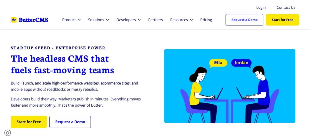 Butter CMS Homepage